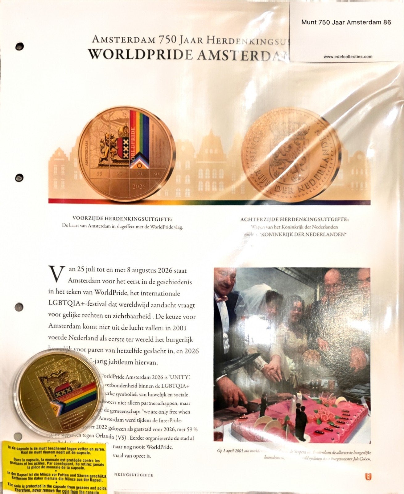 Herdenkingsmunten WorldPride Amsterdam 2026, Postzegels en Munten, Munten | Nederland, Setje, Koningin Beatrix, Zilver, Overige waardes