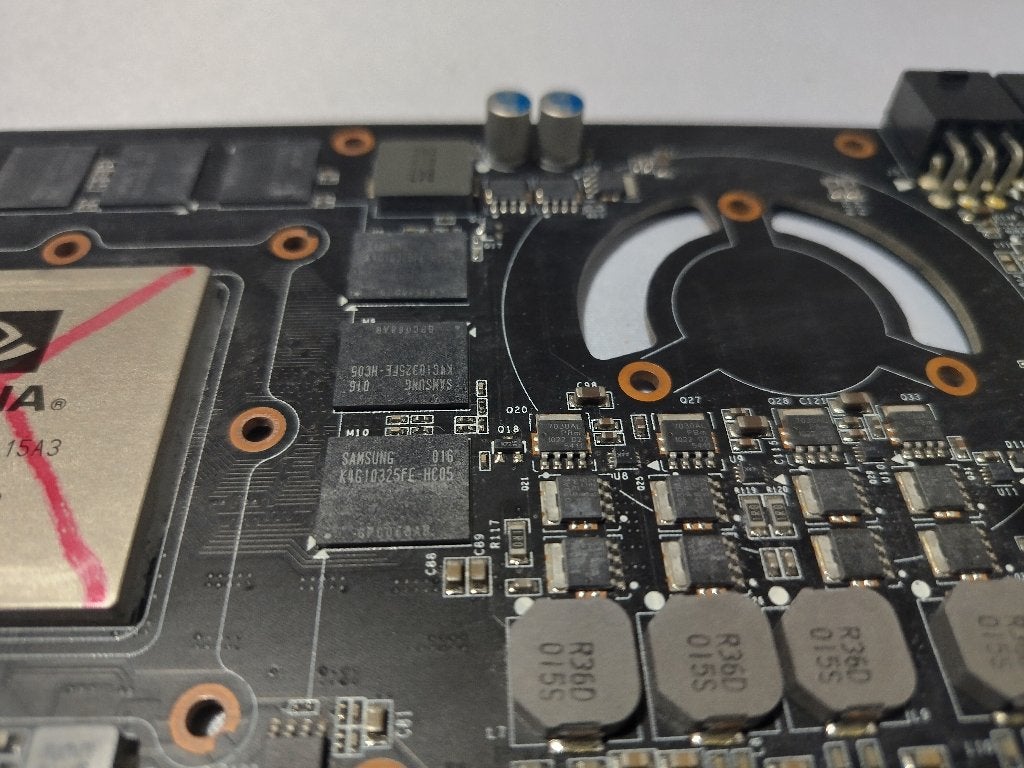 PCB Asus GTX 470  -  100% Goed GDDR5 (MATS), Ophalen, Samsung
