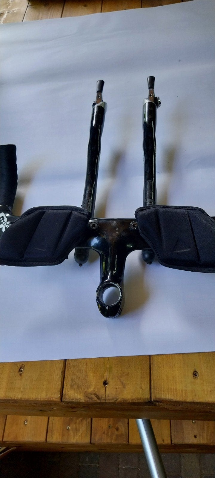 Carbon Triatlon Ligstuur met 100mm Stem, Gebruikt, Stuur, Ophalen of Verzenden, Tijdrit-/triatlonfiets