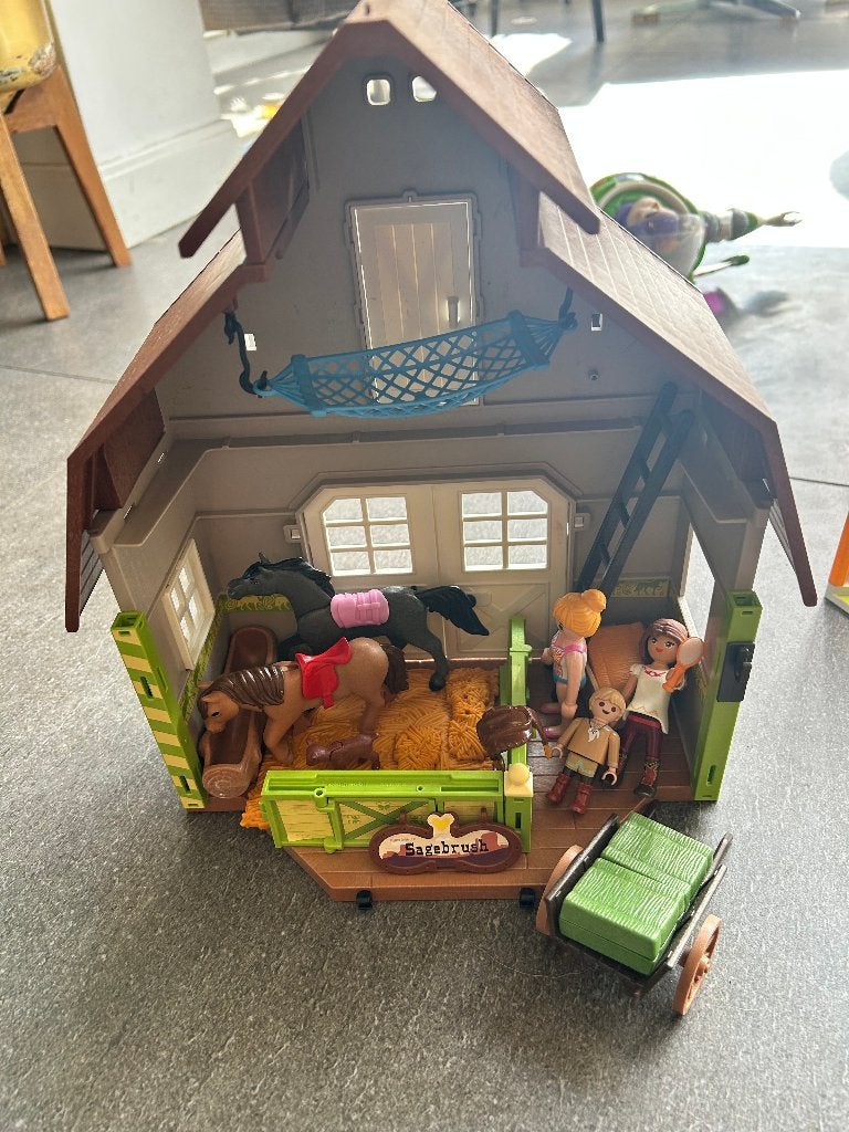 Playmobiel paardenstal + losse onderdelen, Ophalen of Verzenden, Zo goed als nieuw