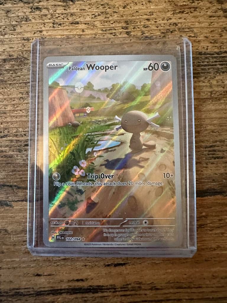 Pokemon kaart - Paldean Wooper (Foil) - Nieuwstaat, Ophalen, Nieuw, Losse kaart, Foil