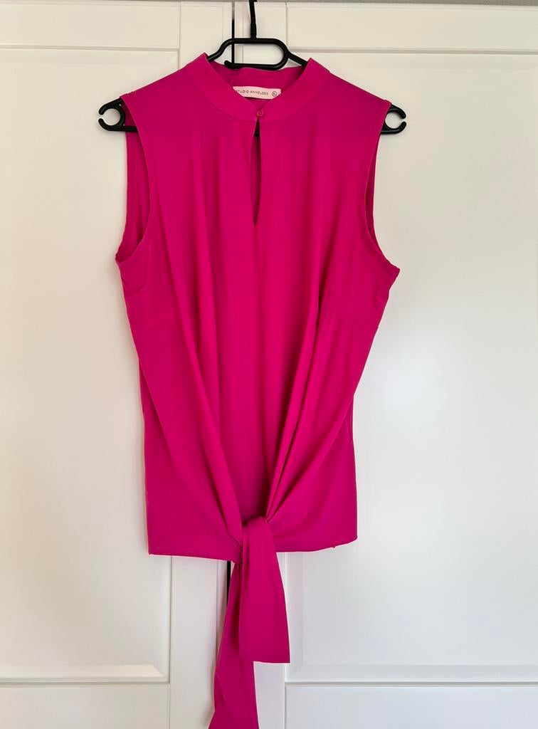 Studio anneloes rosanne knot blouse XL fuchsia roze, Maat 46/48 (XL) of groter, Ophalen of Verzenden, Zo goed als nieuw, X