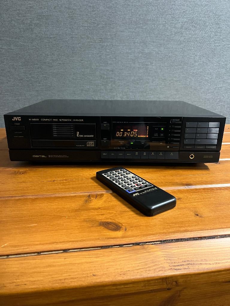 Vintage JVC cd wisselaar XL-M500 met afst. bed. Getest !, Ophalen of Verzenden, Gebruikt, JVC, Wisselaar