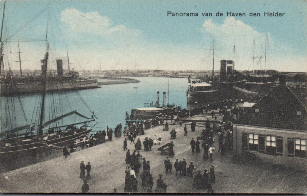 43/ Panorama van de Haven den Helder, Ophalen of Verzenden, Voor 1920, Noord-Holland