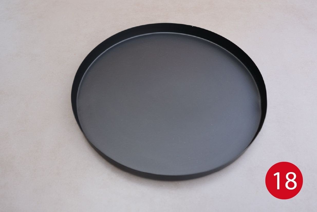 Ronde zwarte metalen schaal - Dienblad, Ophalen