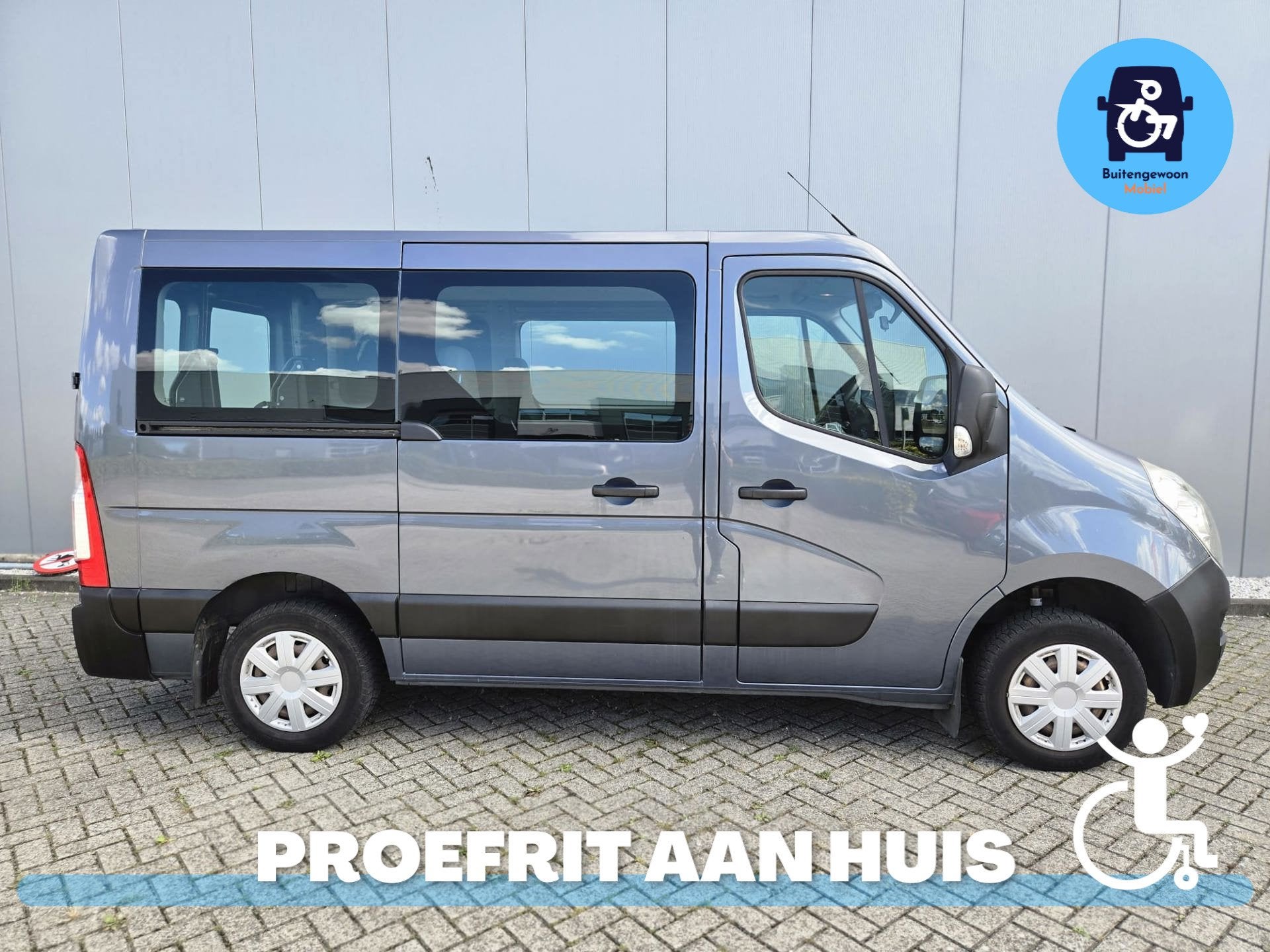 Opel Movano 2.3 CDTI L1H1 | Rolstoelbus | Automaat | Airco, Auto's, 125 pk, Gebruikt, 4 cilinders, Blauw