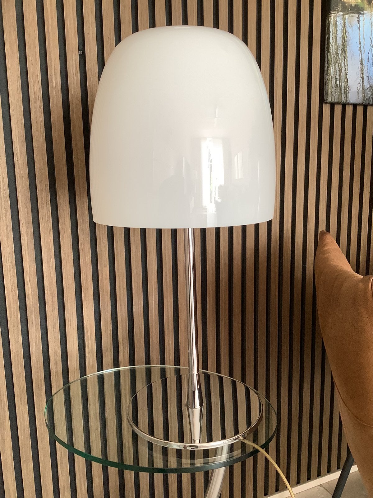 Prandina Notte T3 design tafellamp glazen kap, Ophalen, Zo goed als nieuw, Minder dan 50 cm