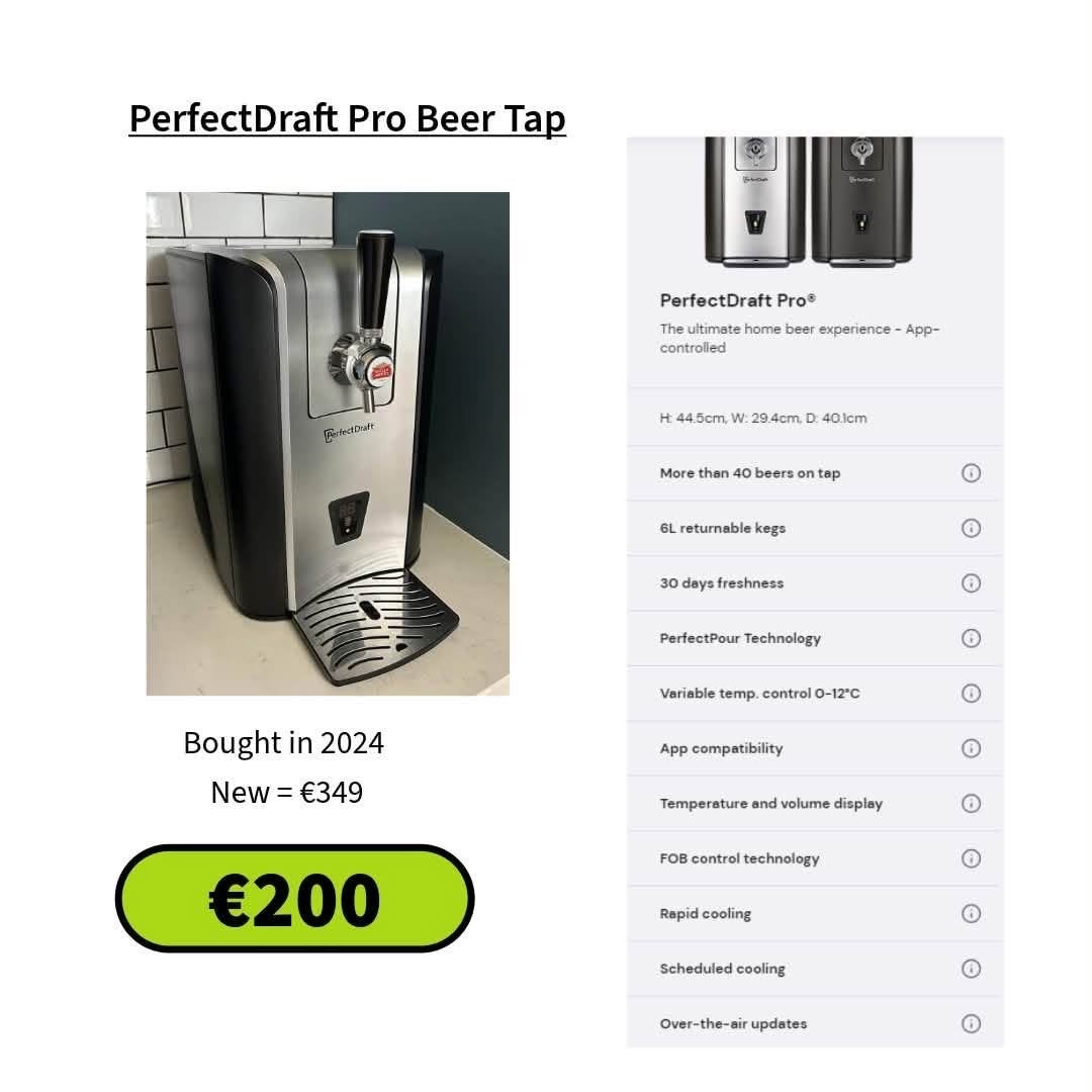 PerfectDraft Pro-biertap. In uitstekende staat., Witgoed en Apparatuur, Ophalen of Verzenden, Zo goed als nieuw, Overige merken