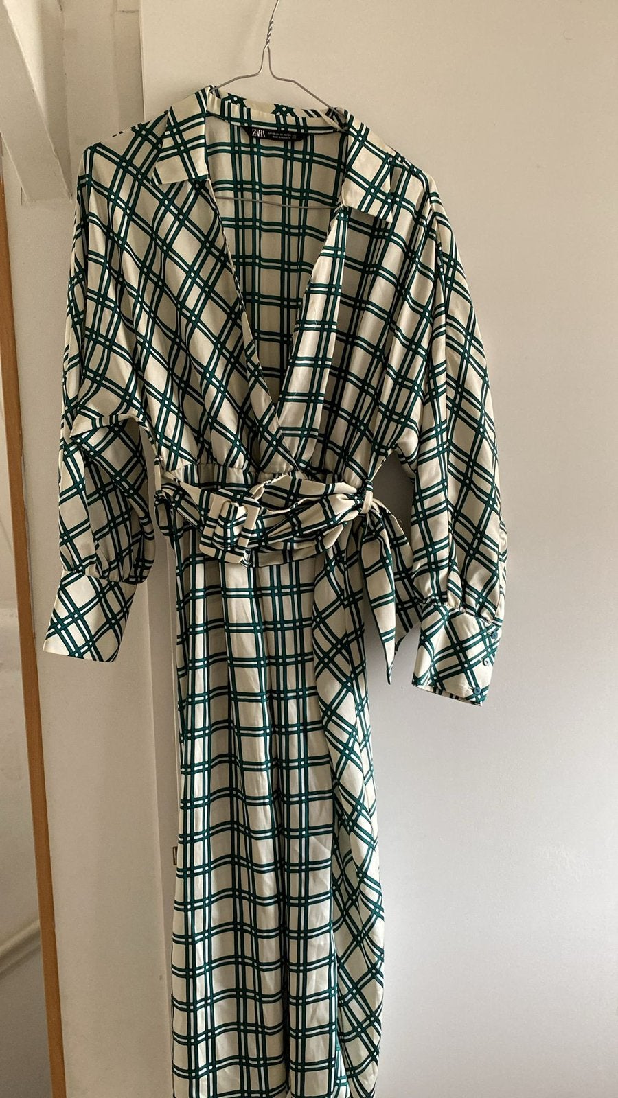 Dames jurk zara maat xs groen creme print, Ophalen of Verzenden, Zo goed als nieuw, Maat 34 (XS) of kleiner, Boven de knie