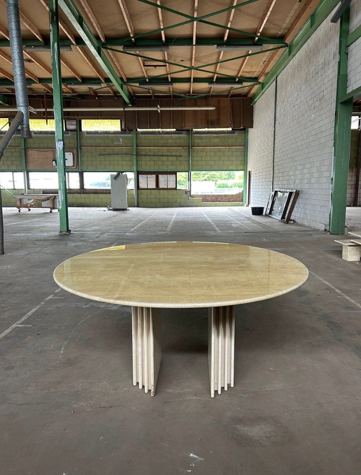 Poltrona Frau vintage tafel design natuursteen, Ophalen, Zo goed als nieuw, Rechthoekig, 100 tot 150 cm