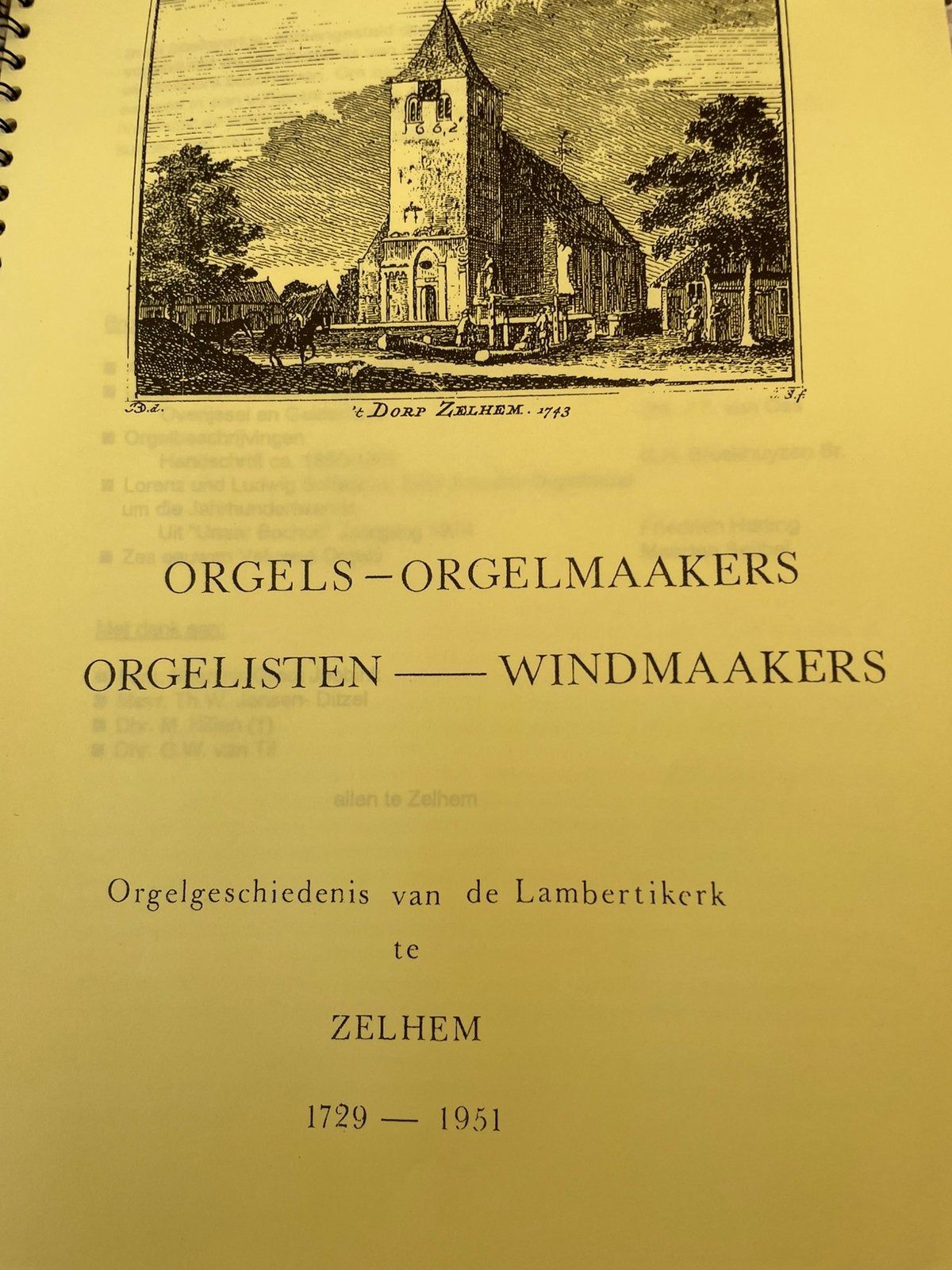 21 pagina’s Zelhemse orgelgeschiedenis, Boeken, Ophalen, 19e eeuw, Zo goed als nieuw