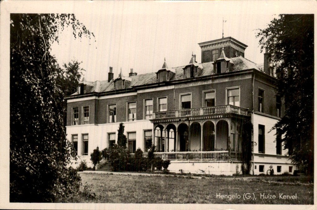 Hengelo - Huize Kervel - Voorgevel, Ophalen of Verzenden, 1920 tot 1940, Gelopen, Gelderland