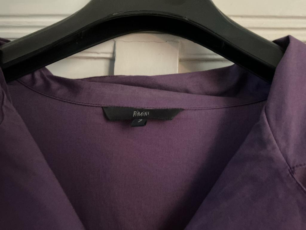 Rimini paarse doorknoopjurk, maat 7, Kleding | Dames, Ophalen of Verzenden, Gedragen, Paars, Jurk