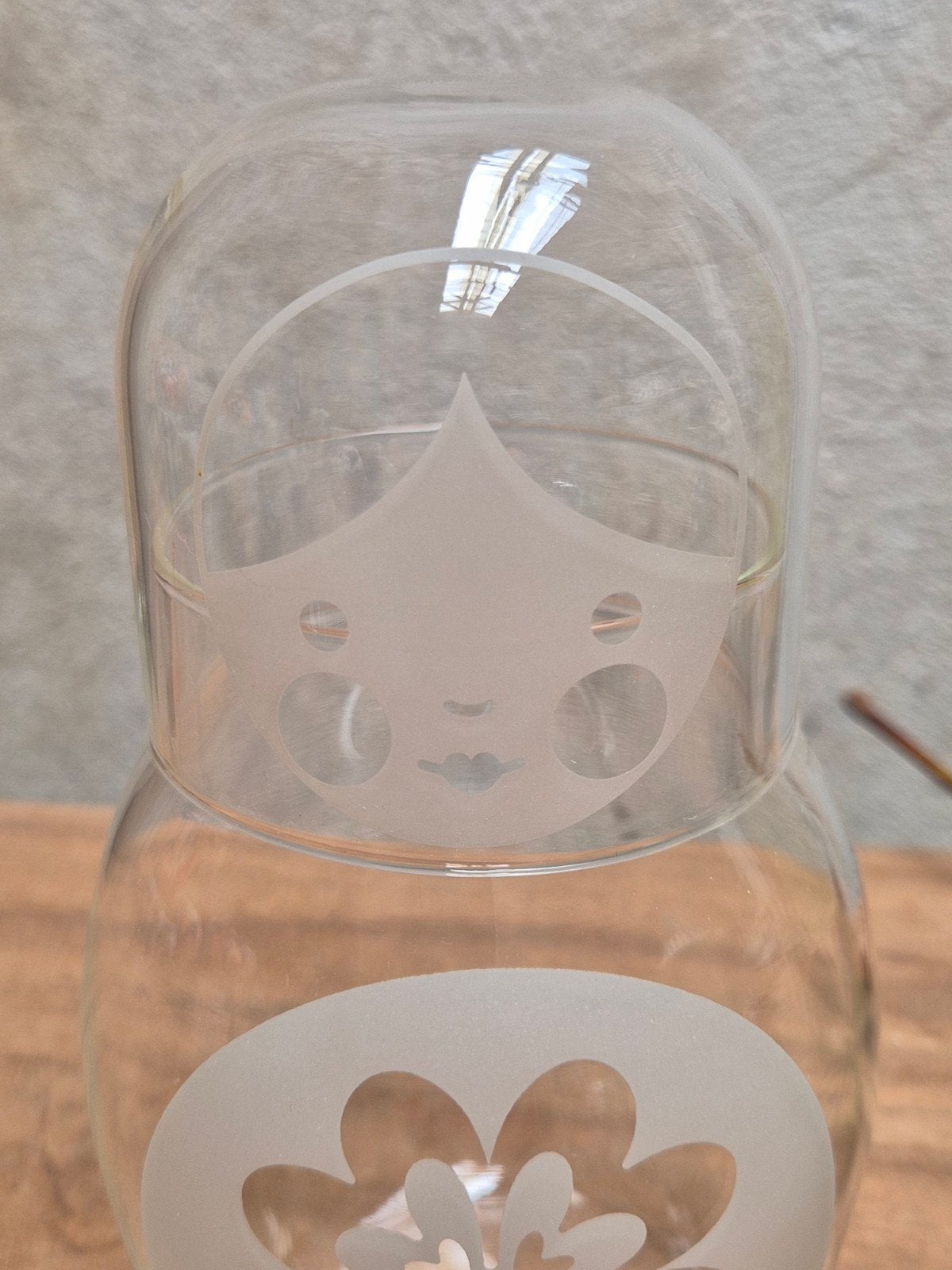 Fred & Friends "DRINKUP" Matroesjka waterkaraf met drinkglas, Meerkleurig, Onbekend, Ophalen of Verzenden, Zo goed als nieuw
