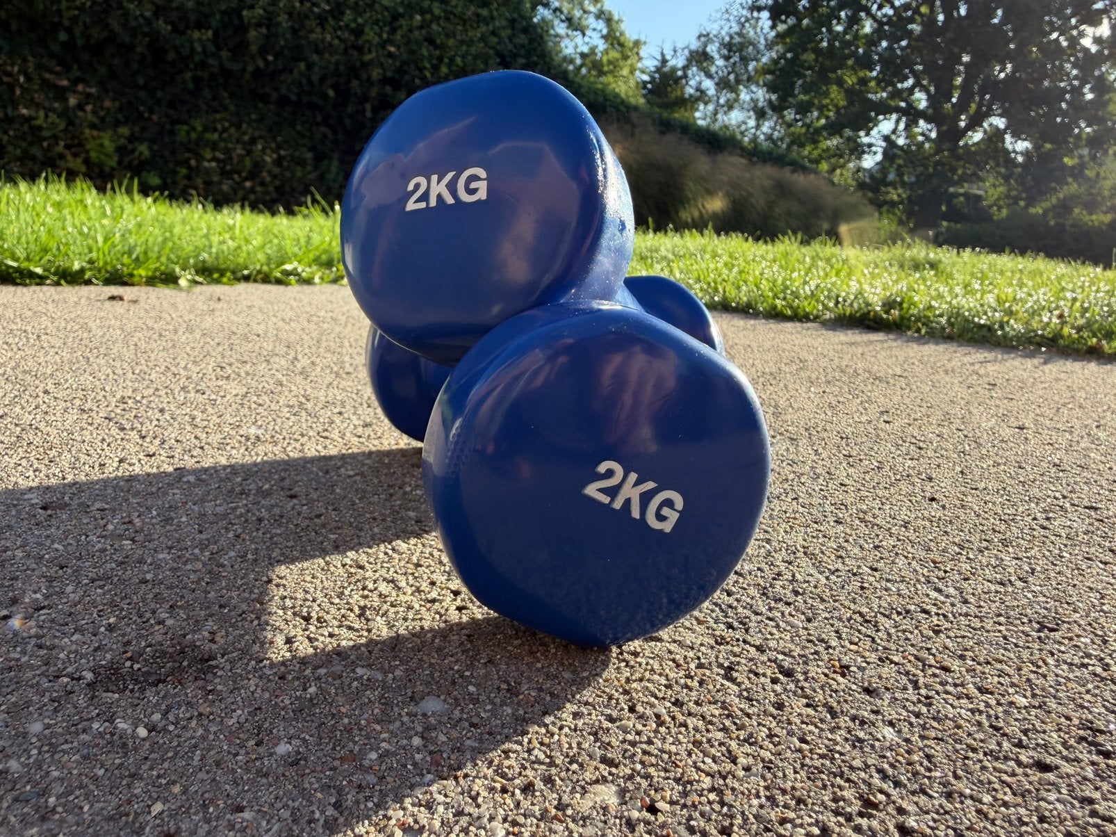 Te koop: 32 Tunturi 2kg dumbbells, Ophalen, Zo goed als nieuw