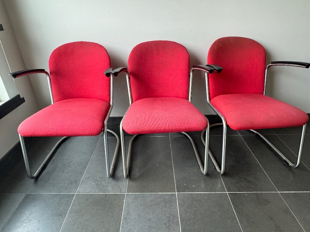 Originele Gispen 413 fauteuil . Jaren 50 3x, Huis en Inrichting, Ophalen, Gebruikt, Hout, Design