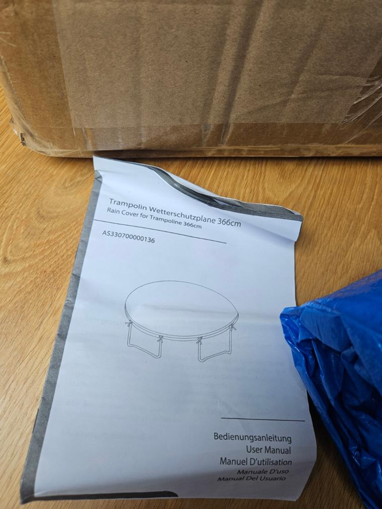 Trampoline regenhoes 366cm - Nieuw in doos, Kinderen en Baby's, Speelgoed | Buiten | Trampolines, Ophalen of Verzenden, Nieuw