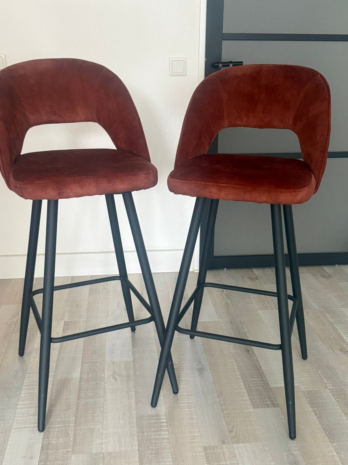 Barkrukken 2 stuks, Ophalen, Met voetsteun, 60 tot 90 cm, Nieuw