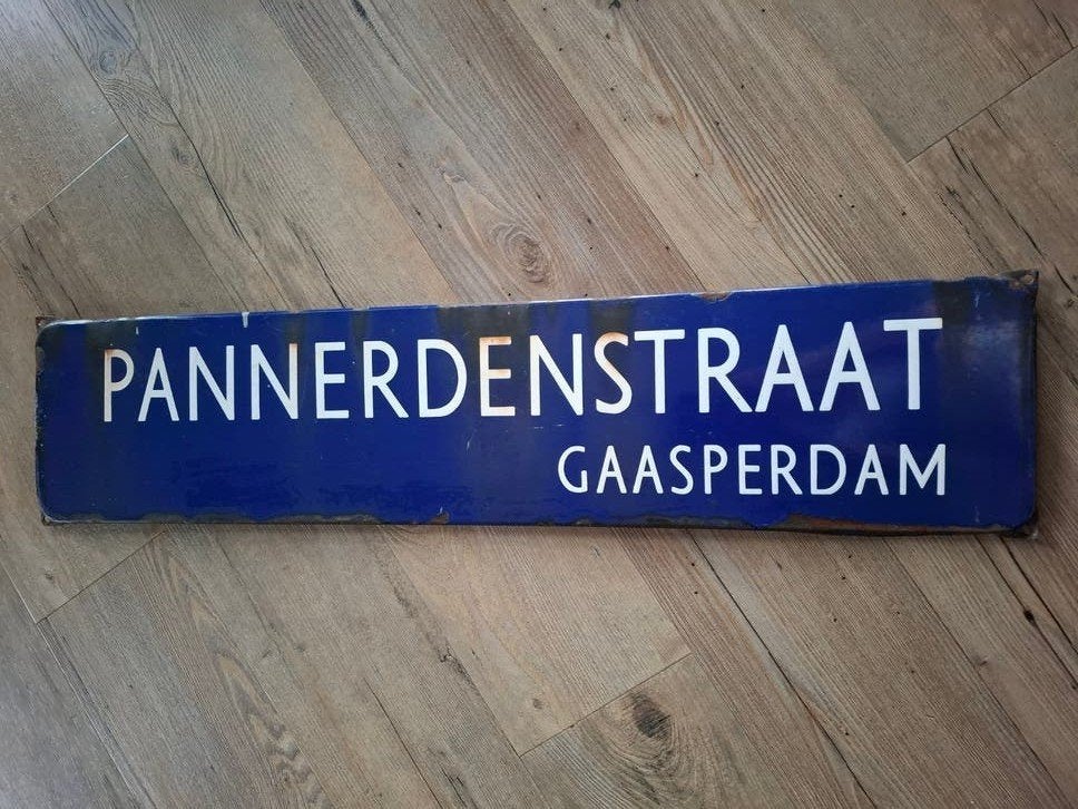 geëmailleerd straatnaambord Amsterdam-Zuidoost, Ophalen of Verzenden, Gebruikt