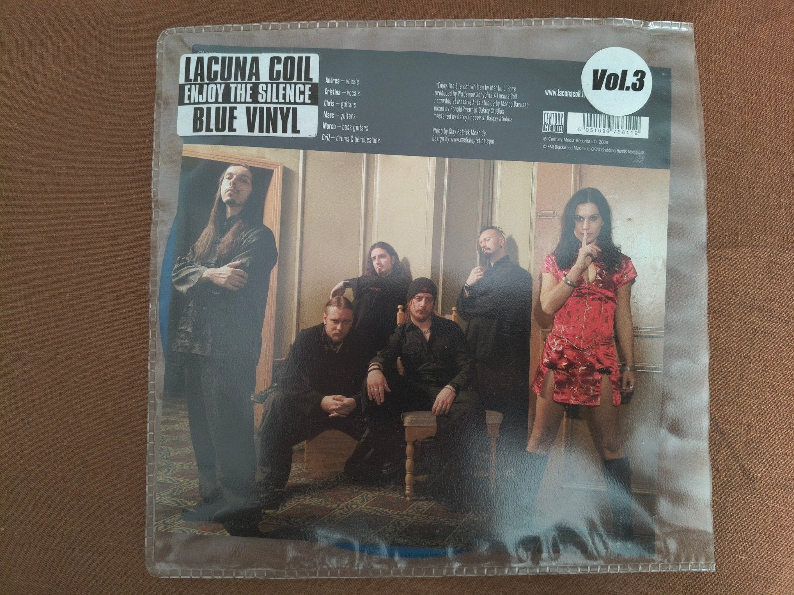 Lacuna Coil - Enjoy The Silence (Blue Vinyl) Vol.3, Rock, Limited edition, 7 inch, Ophalen of Verzenden
