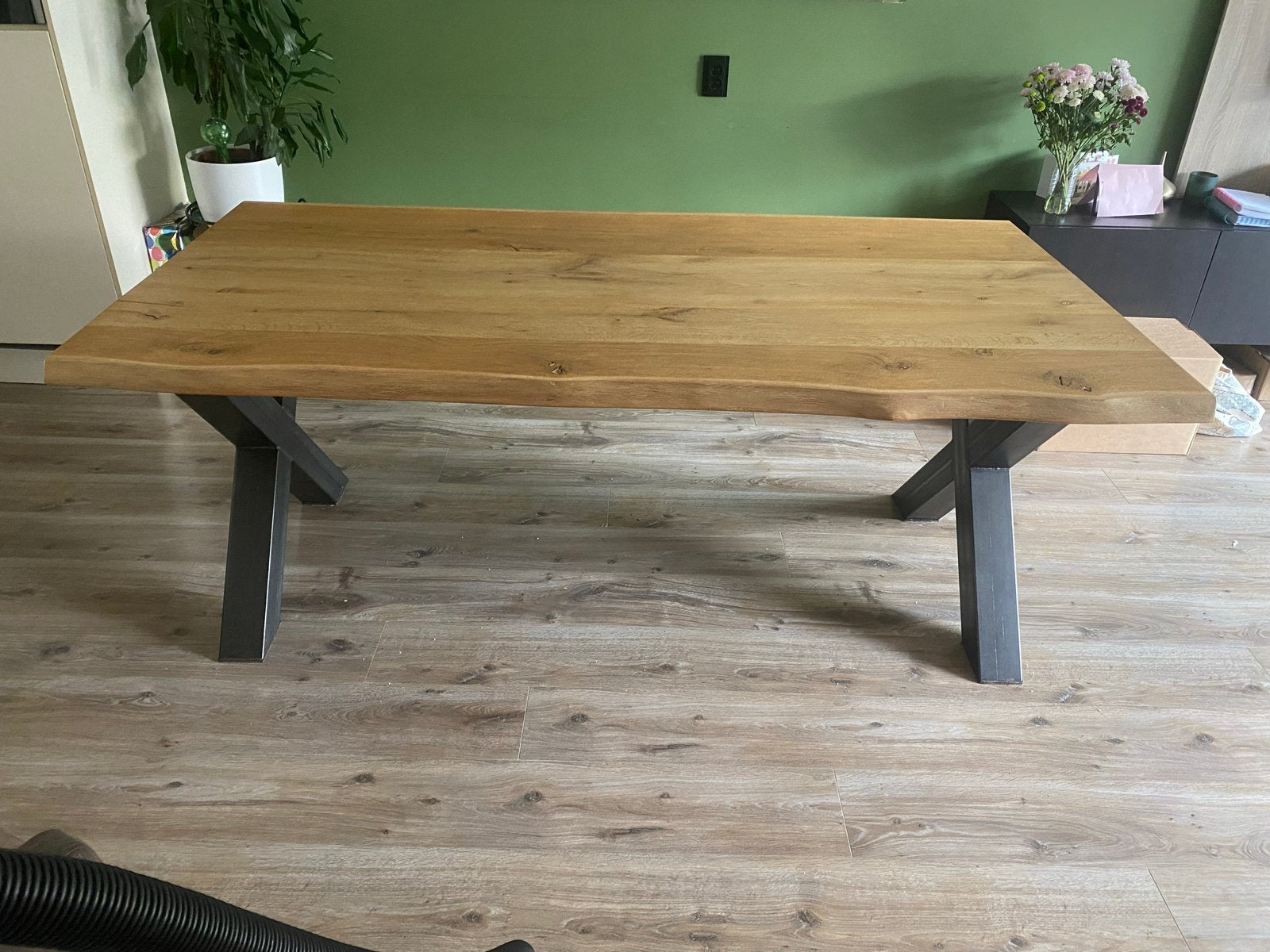 Boomstamtafel - in perfecte staat, Ophalen, 100 tot 150 cm, Eikenhout, 200 cm of meer