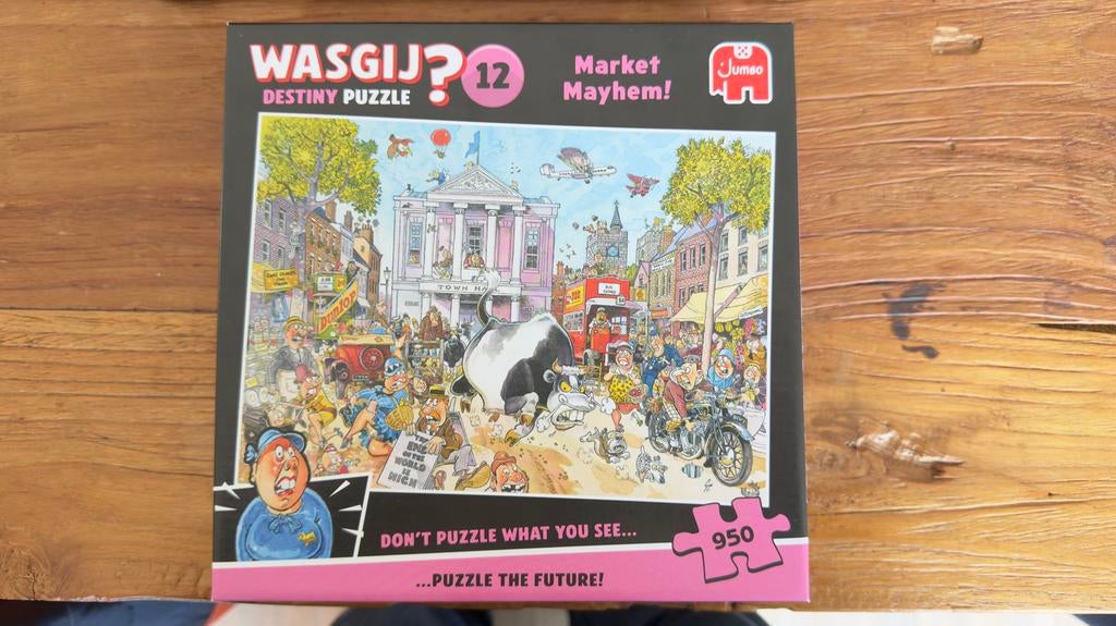Wasgij Destiny 12 Market Mayhem Legpuzzel 950 stukjes, Ophalen of Verzenden, 500 t/m 1500 stukjes, Zo goed als nieuw, Legpuzzel
