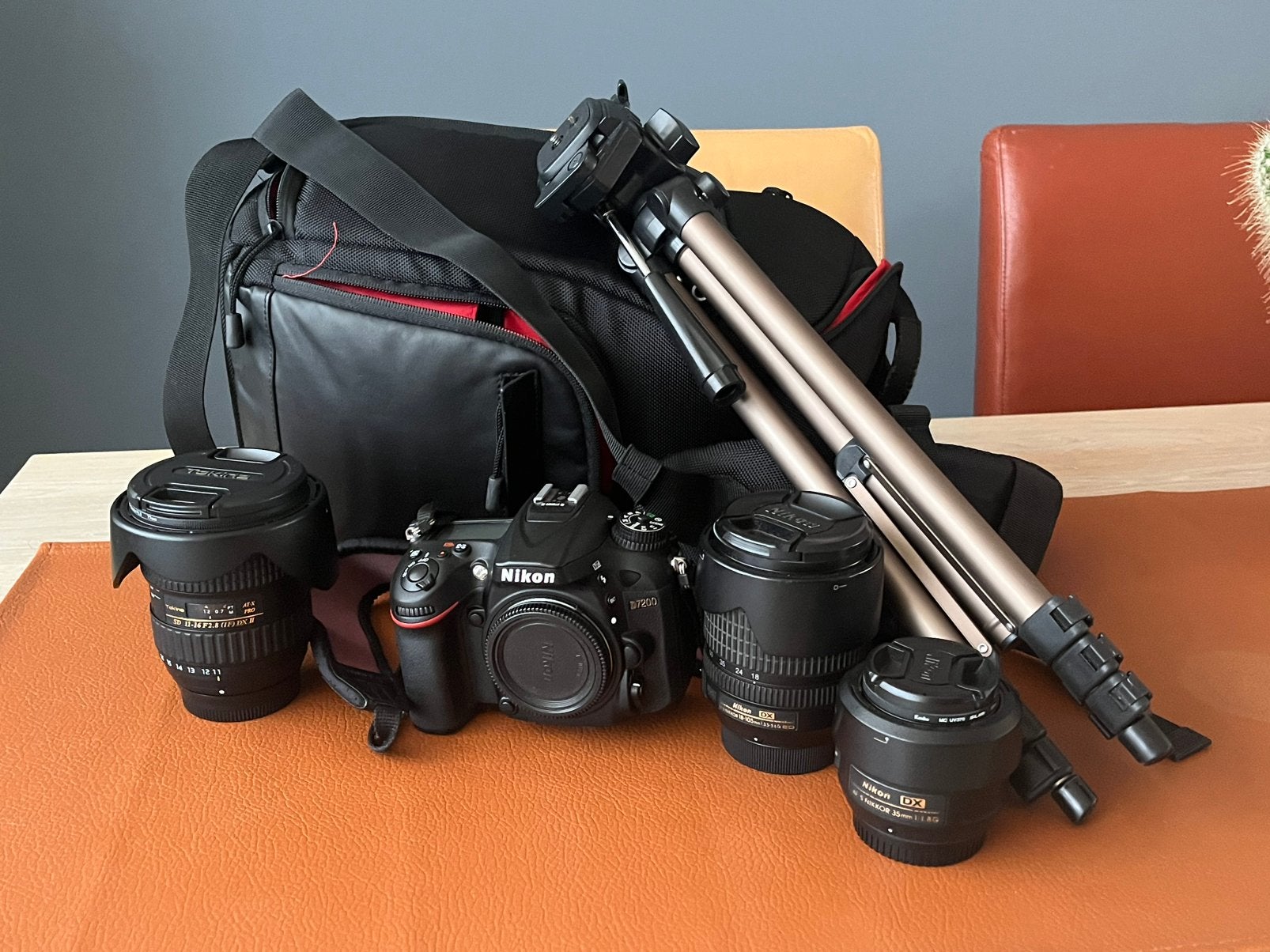 Nikon D7200 DSLR Camera met 3 lenzen en accessoires, Spiegelreflex, Beeldstabilisatie, Ophalen of Verzenden, Zo goed als nieuw