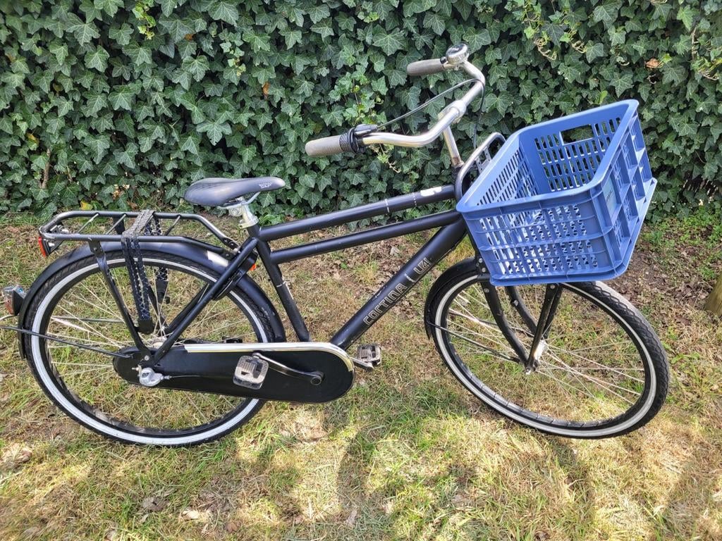 Cortina U4 fiets met krat 26 inch, Terugtraprem, Gebruikt, Versnellingen, Ophalen of Verzenden