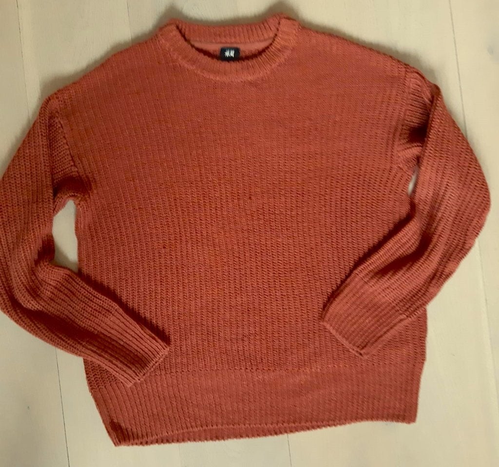 Roestbruine gebreide trui H&M maat L, Maat 52/54 (L), Bruin, Ophalen of Verzenden, Zo goed als nieuw