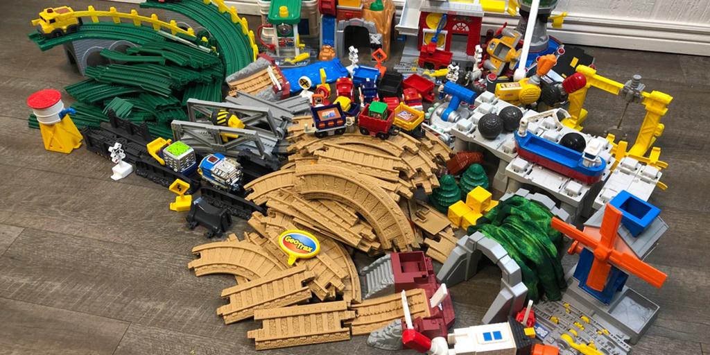 Grote Geotrax Treinset Collectie met Accessoires, Ophalen, Gebruikt