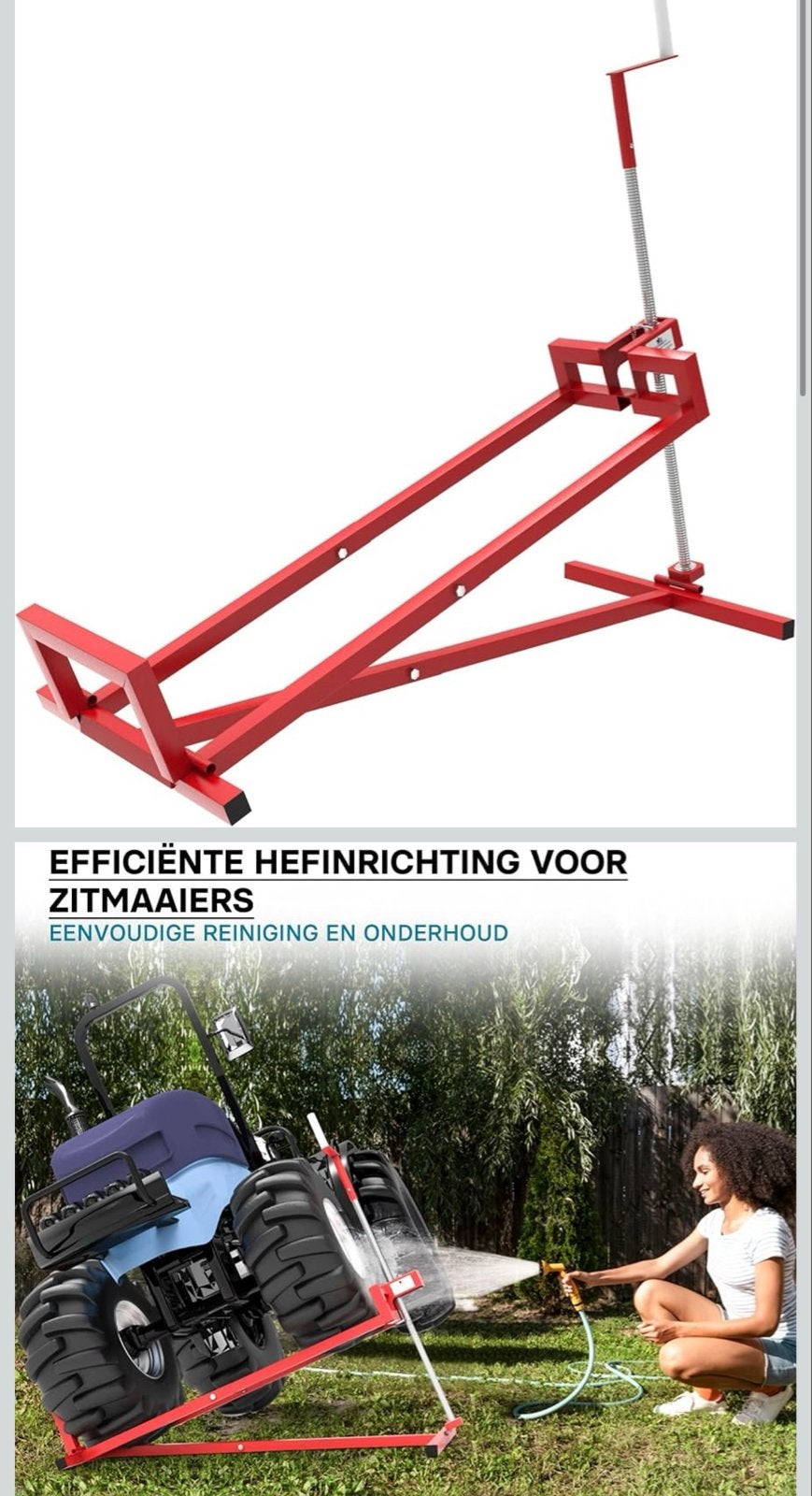 Efficiënte Hefinrichting voor Zitmaaiers en Quads, Ophalen, Gebruikt