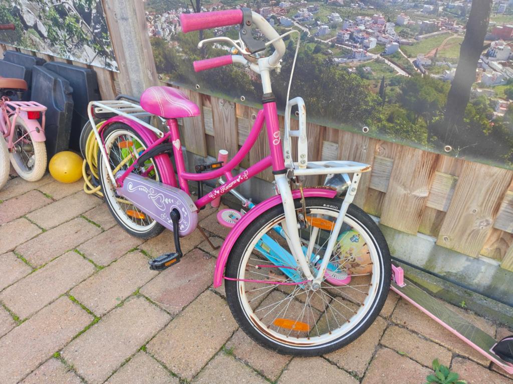 Leuke roze meisjesfiets 18 inch - opknapper, Fietsen en Brommers, Fietsen | Kinderfietsjes, Ophalen, Gebruikt, 16 tot 20 inch