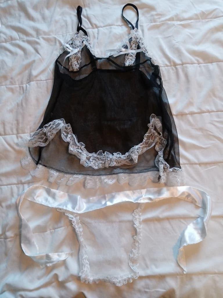 french maid dienstmeisje lingerie setje NIEUW, Kleding | Dames, Ophalen of Verzenden, Zwart, Setje