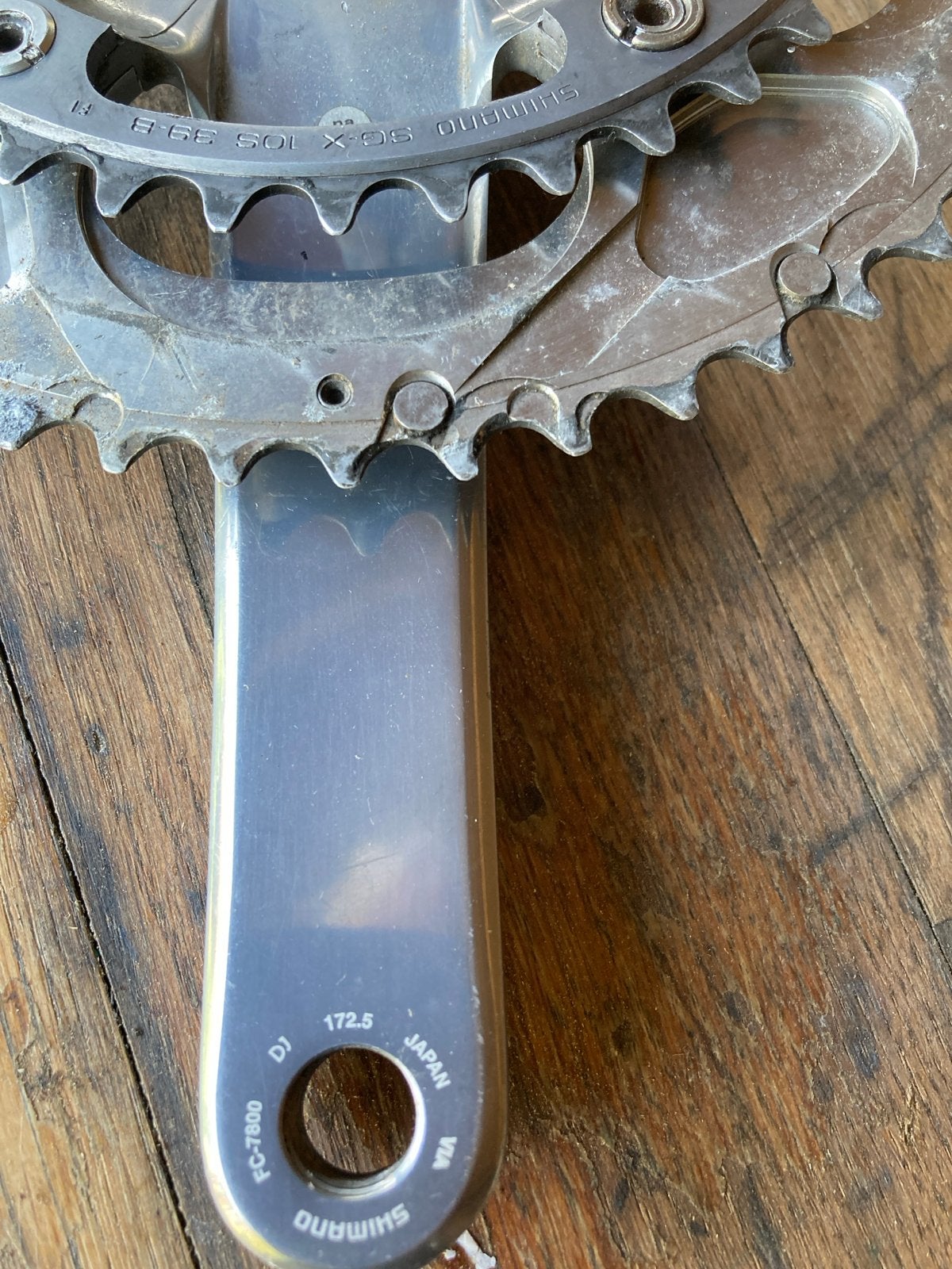 Shimano Dura-Ace Crankstel FC-7800 172.5mm, Crankstel of Pedalen, Gebruikt, Verzenden, Aluminium