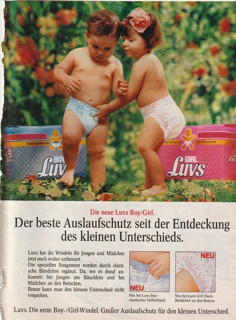 Retro reclame 1991 Luvs baby luiers de beste uitlekranden, Verzenden, Overige typen