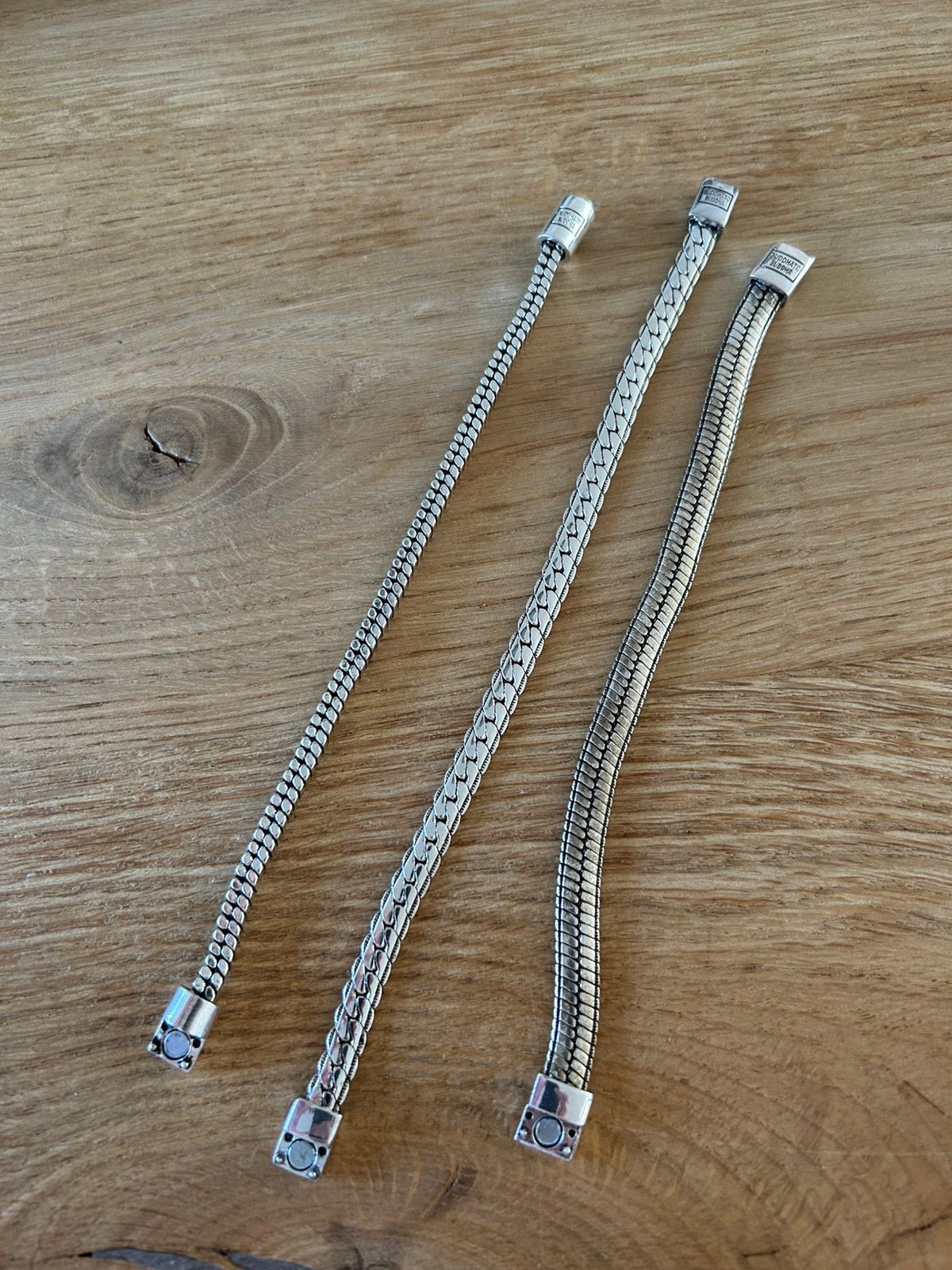 Armbanden buddha, verzilverd, Ophalen of Verzenden, Zo goed als nieuw, Zilver