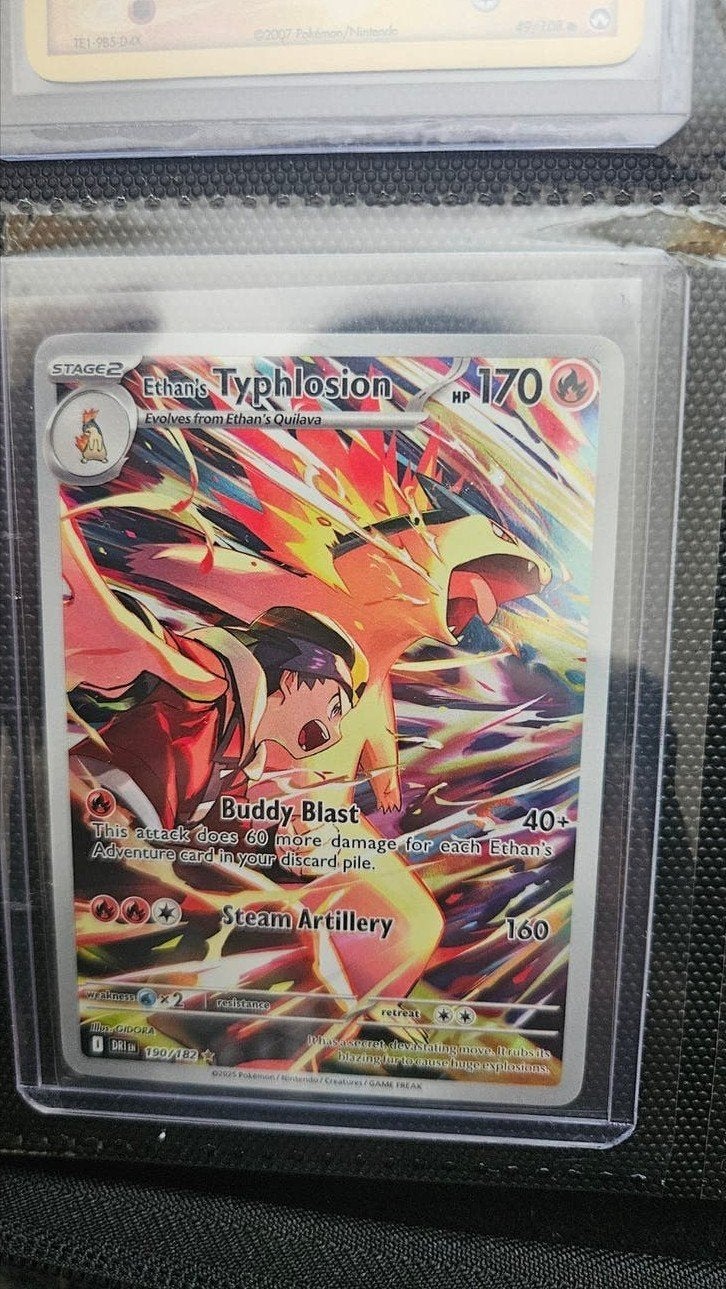 Ethan's Typhlosion DRI 190/182, Ophalen of Verzenden, Zo goed als nieuw, Losse kaart, Foil
