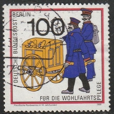 Berlijn 1989 854 Pruisische postbode, Gest, Ophalen of Verzenden, Overige periodes, Gestempeld