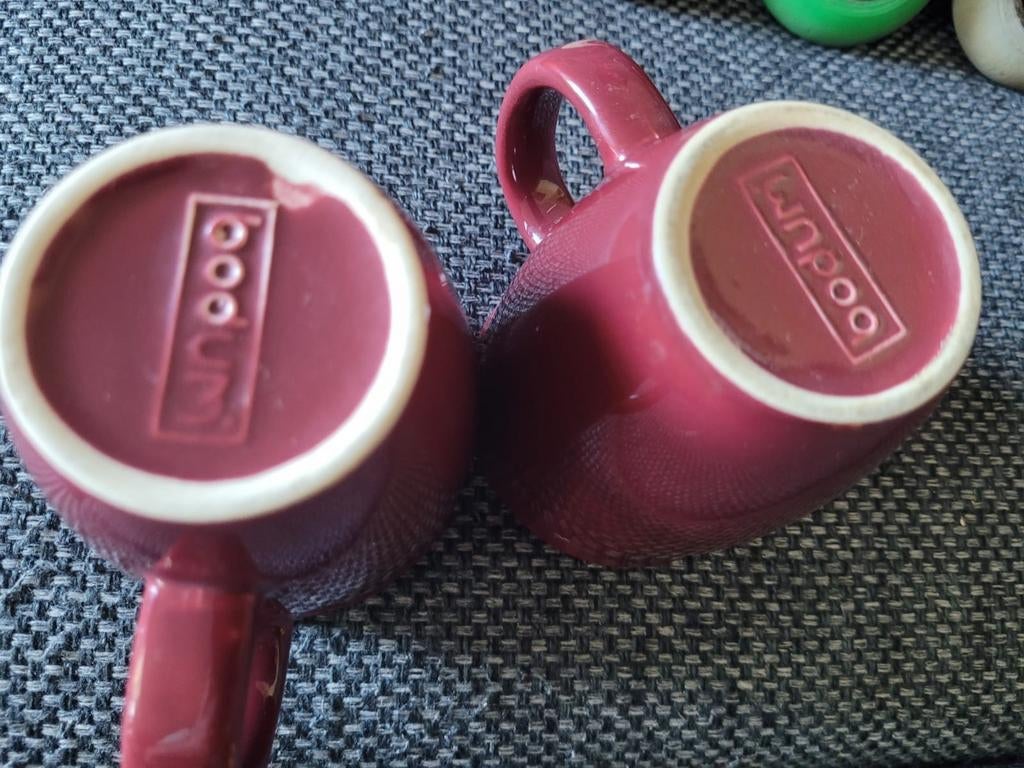 2 x bodum bekers voor koffie of melk, Ophalen of Verzenden, Overige stijlen, Kop(pen) en/of Schotel(s)