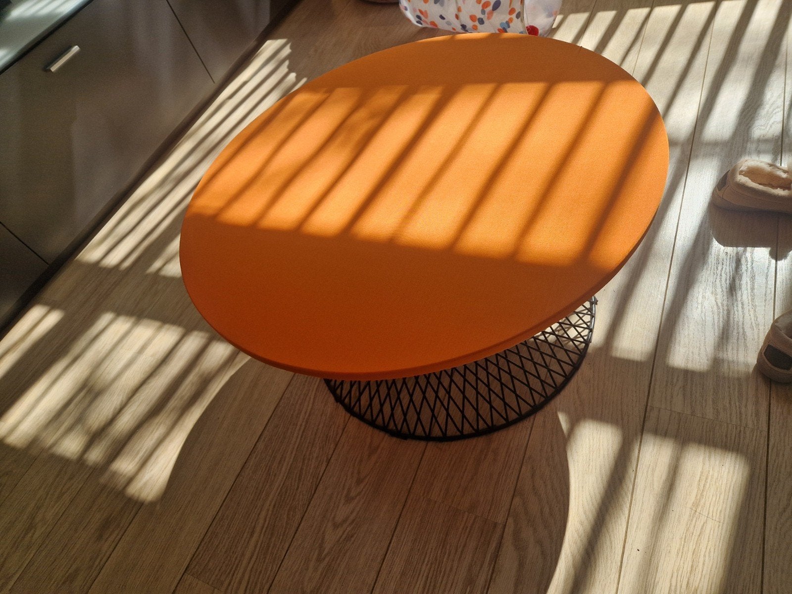 2x oranje hoes voor statafel ronde tafel 85cm, Ophalen