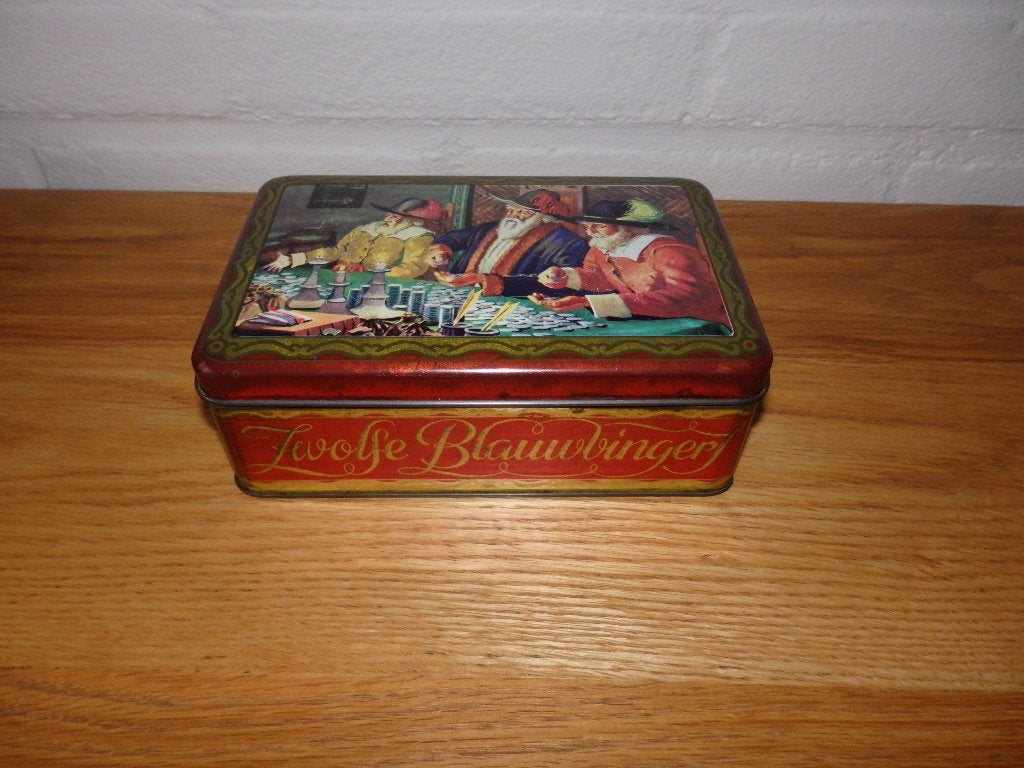 Vintage Koek blik trommel van Zwolse Blauwvingers, Overige typen, Ophalen of Verzenden, Gebruikt