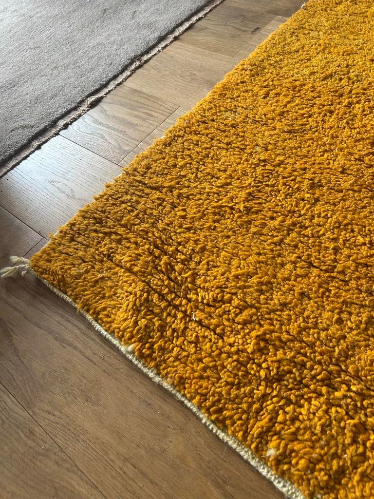 The Souks Vloerkleed 125x80 Geel Hoogpolig, Huis en Inrichting, 100 tot 150 cm, Zo goed als nieuw, Rechthoekig, 50 tot 100 cm