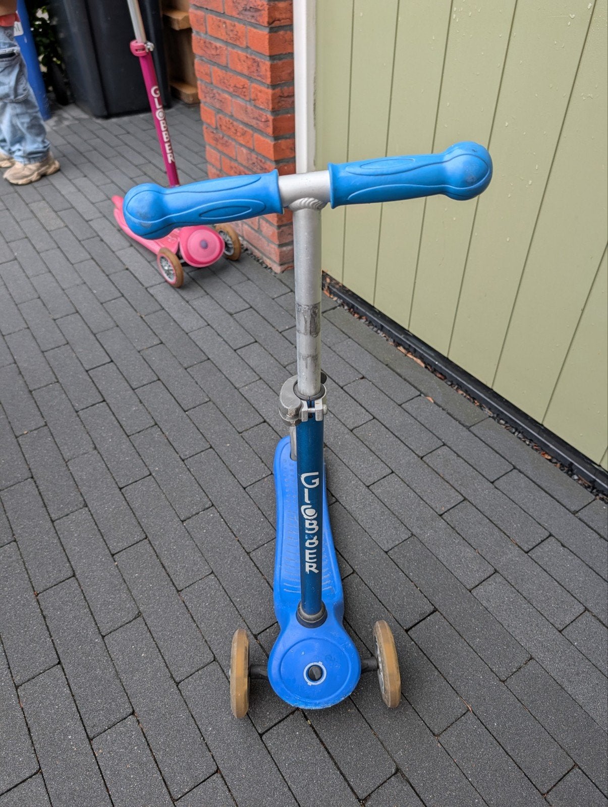 Blauwe Globber kinderstep met lichtjes, Fietsen en Brommers, Steps, Ophalen, Gebruikt, Gewone step, Globber