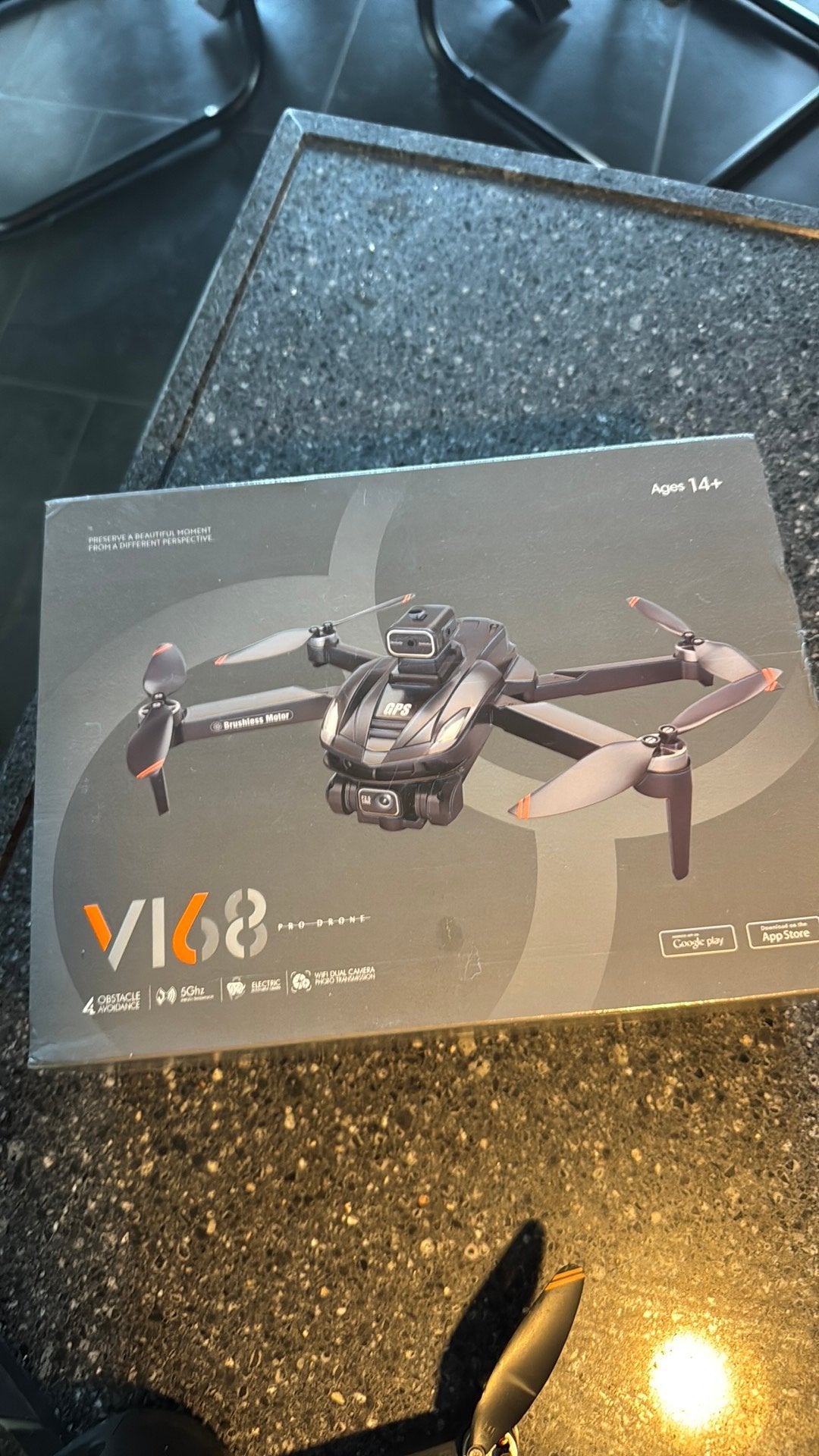 V168 Pro Drone met 4K Camera en GPS, 250 tot 900 gram, Cameradrone, 100 tot 1000 meter, Zo goed als nieuw