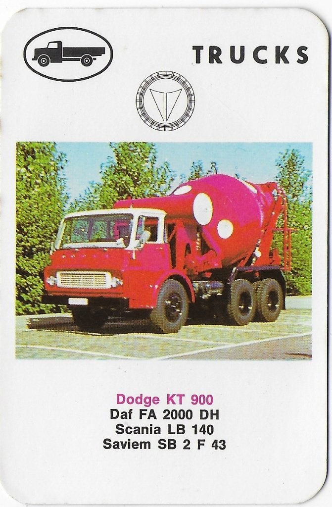 ak1027 -- Autokaartje Trucks Dodge KT 900, Ophalen of Verzenden, Zo goed als nieuw, Auto's