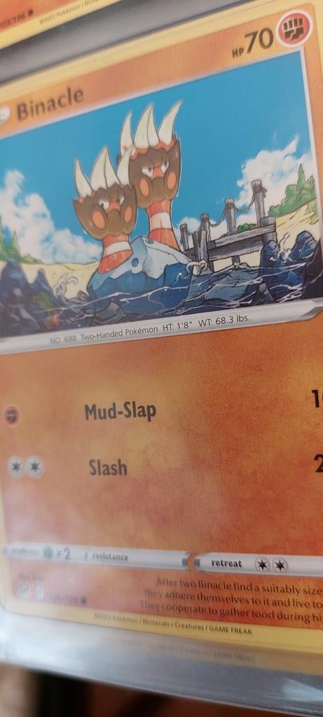 Binacle pokemon kaart 106 lost origin, Ophalen of Verzenden, Zo goed als nieuw