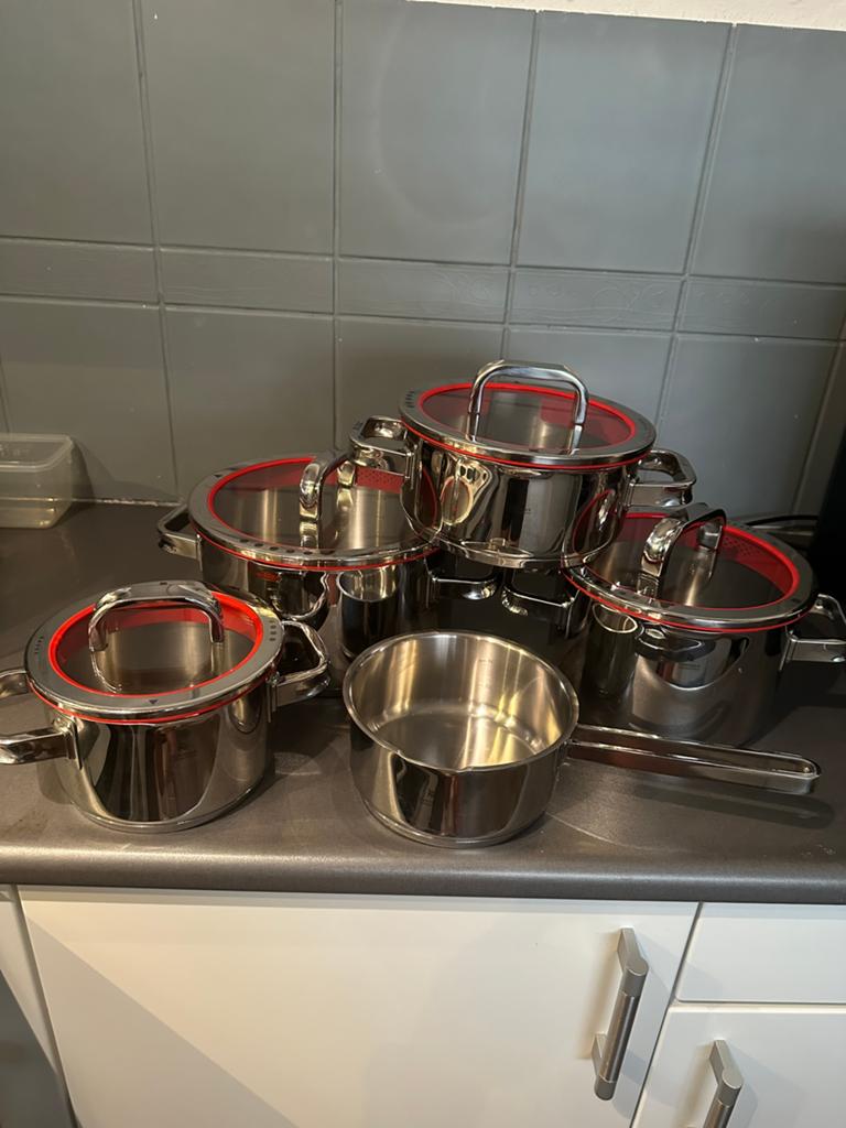 WMF function 4 pannenset, Ophalen, Inductieplaat, Pannenset, Zo goed als nieuw