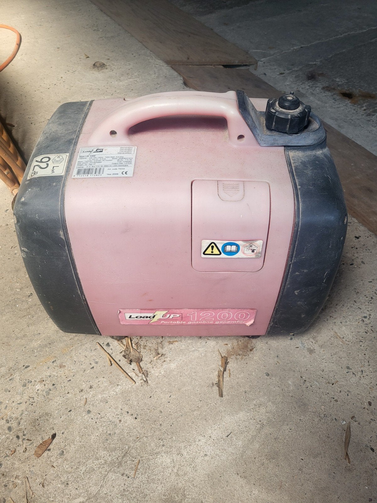 Load JP 1200 Benzine Generator - 1000 Watt, Ophalen of Verzenden, Gebruikt