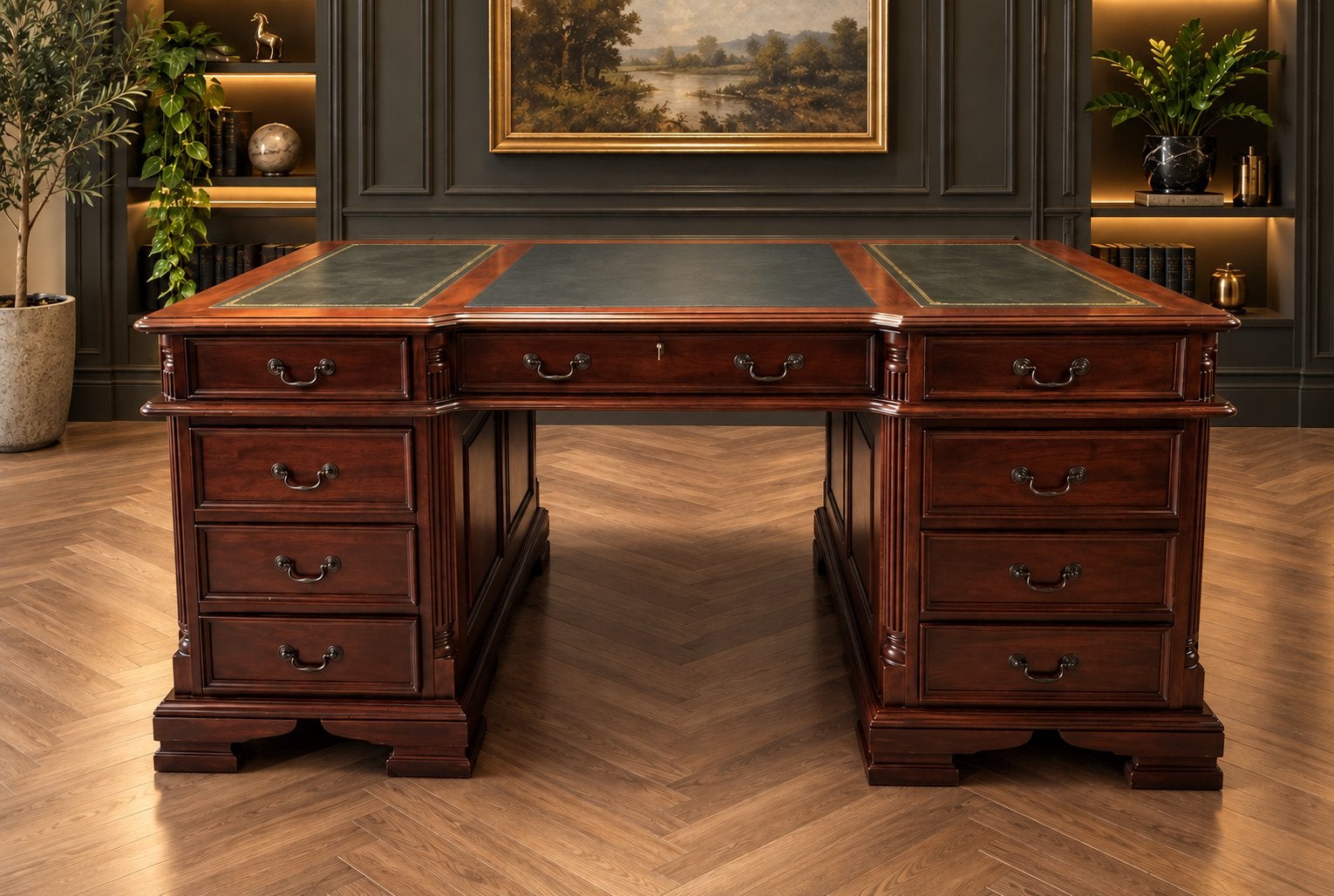 Klassieke Chesterfield Lederen Bureau !!!, Ophalen of Verzenden