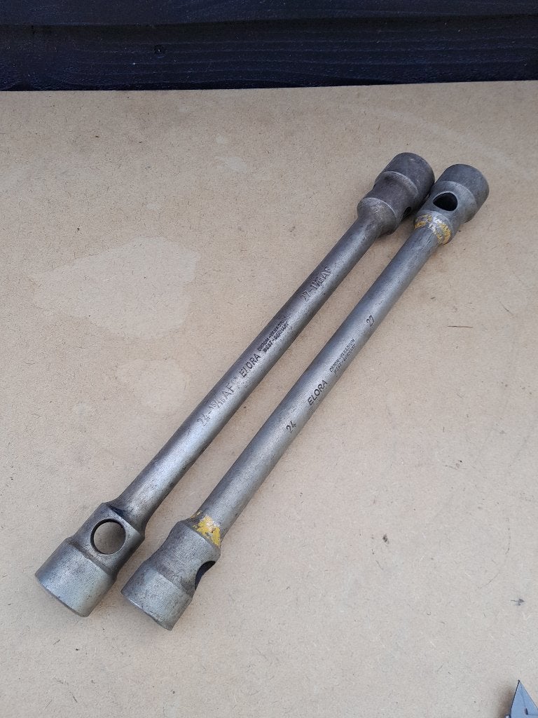 2x ELORA 24x27 - Dubbelzijdige WIELSLEUTEL - Model: 170, Verzenden, Gebruikt